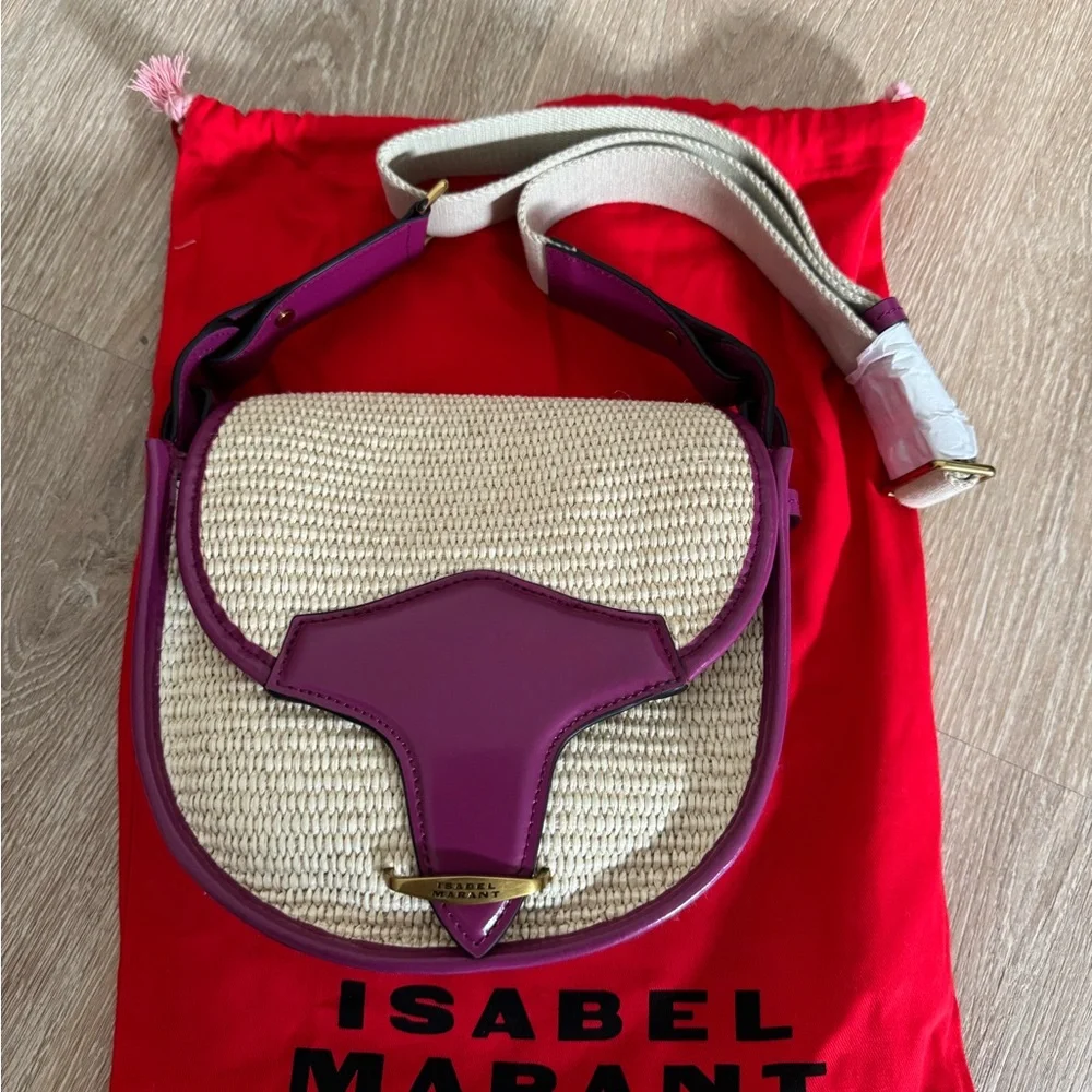 Isabel Marant Botsy Raffia Bag, Orchid - Picture 4 of 5